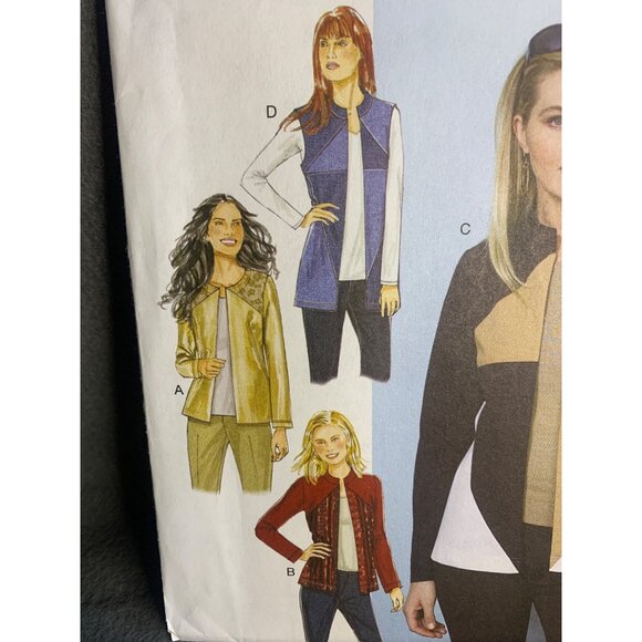Butterick Misses Jacket Vest Sewing Pattern sz 14-22 B6496 - uncut - Picture 2 of 5